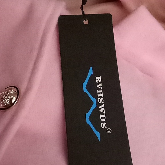 NEW RVHSWDS Party Festival Office Career Size XL Light Pink Color Pea Coat HMBC - Picture 13 of 13